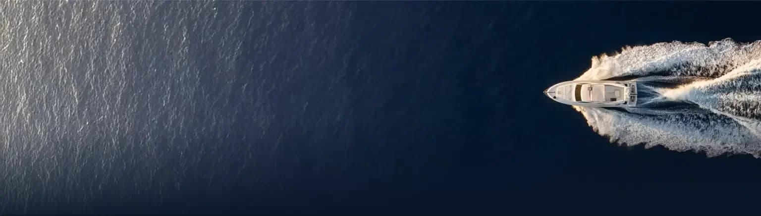 Motor yacht cruising on open water